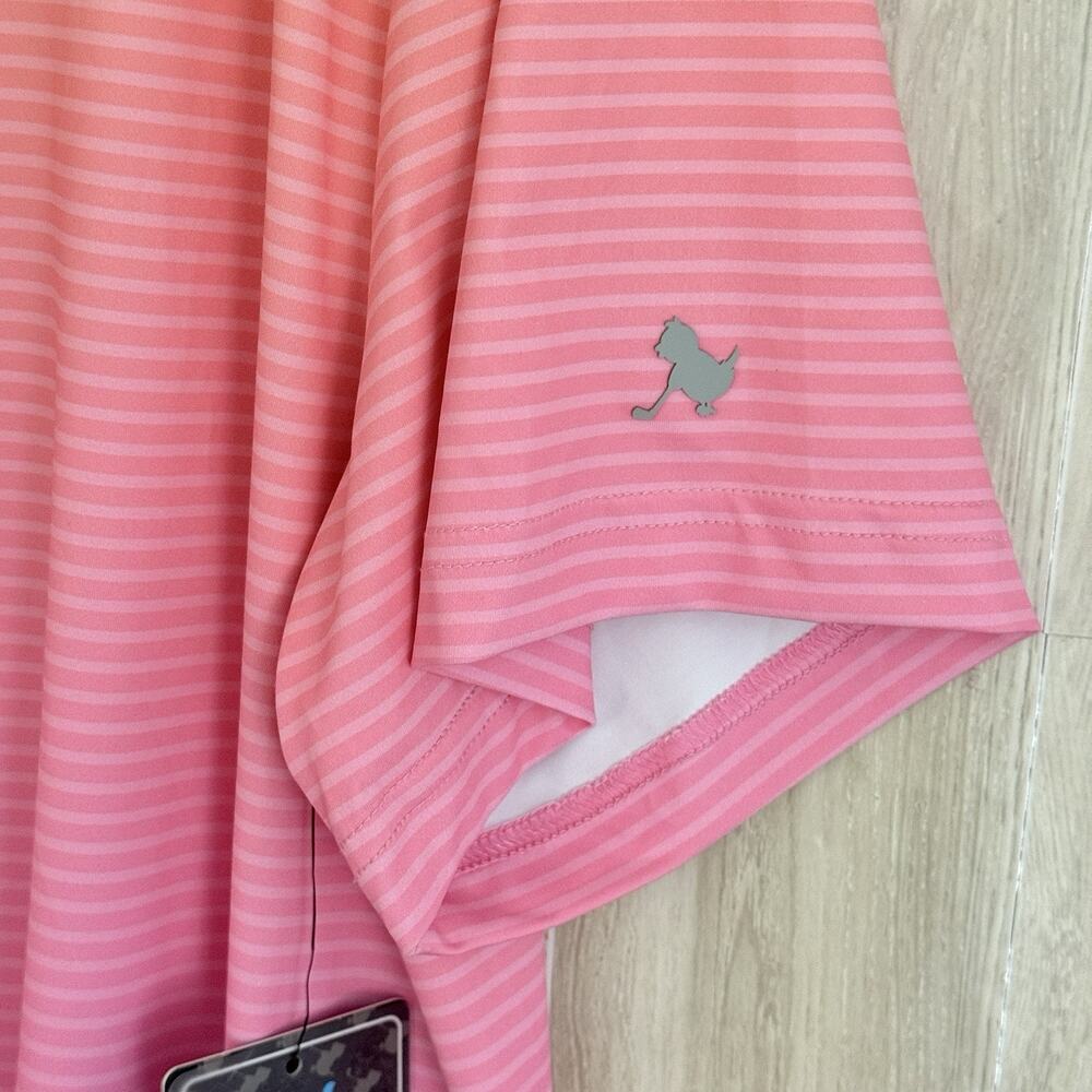 NWT Birdie Bound Polo Shirt Mens Large Ombre Pink Color Golf Casual Short Sleeve - Picture 4 of 11